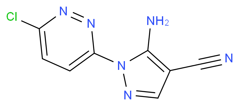 5-amino-1-(6-chloropyridazin-3-yl)-1H-pyrazole-4-carbonitrile_分子结构_CAS_)