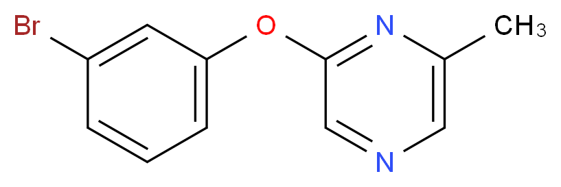 2-(3-bromophenoxy)-6-methylpyrazine_分子结构_CAS_915707-60-7