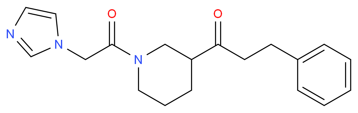 1-[1-(1H-imidazol-1-ylacetyl)-3-piperidinyl]-3-phenyl-1-propanone_分子结构_CAS_)