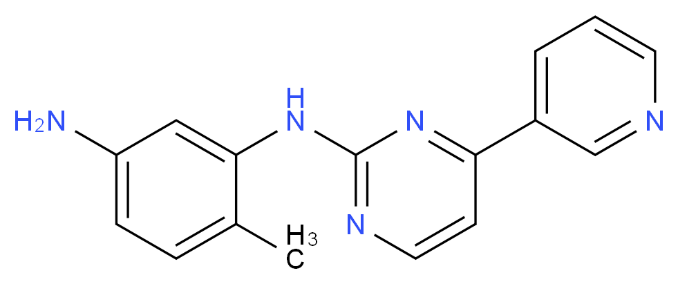 4-methyl-N~3~-(4-pyridin-3-ylpyrimidin-2-yl)benzene-1,3-diamine_分子结构_CAS_)