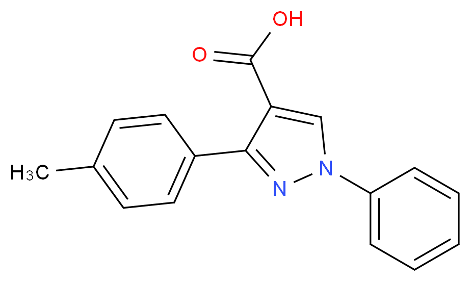 3-(4-methylphenyl)-1-phenyl-1H-pyrazole-4-carboxylic acid_分子结构_CAS_380910-52-1