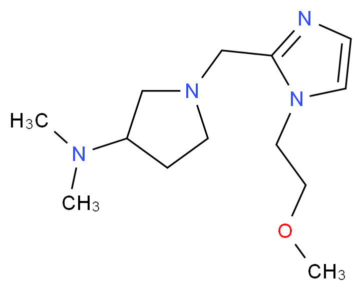 1-{[1-(2-methoxyethyl)-1H-imidazol-2-yl]methyl}-N,N-dimethylpyrrolidin-3-amine_分子结构_CAS_)