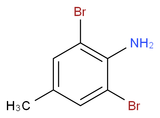 2,6-Dibromo-4-methylaniline_分子结构_CAS_6968-24-7)