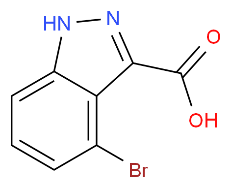 4-bromo-1H-indazole-3-carboxylic acid_分子结构_CAS_885521-80-2