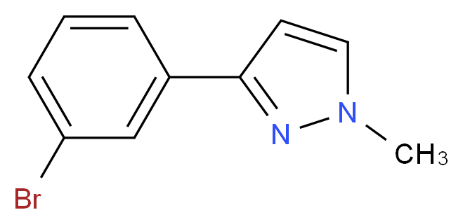 3-(3-bromophenyl)-1-methyl-1H-pyrazole_分子结构_CAS_425379-68-6