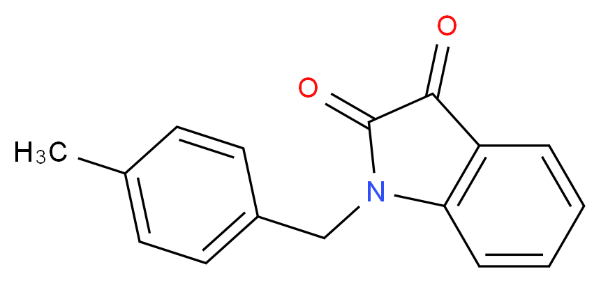 1-(4-Methylbenzyl)-1H-indole-2,3-dione_分子结构_CAS_79183-26-9)