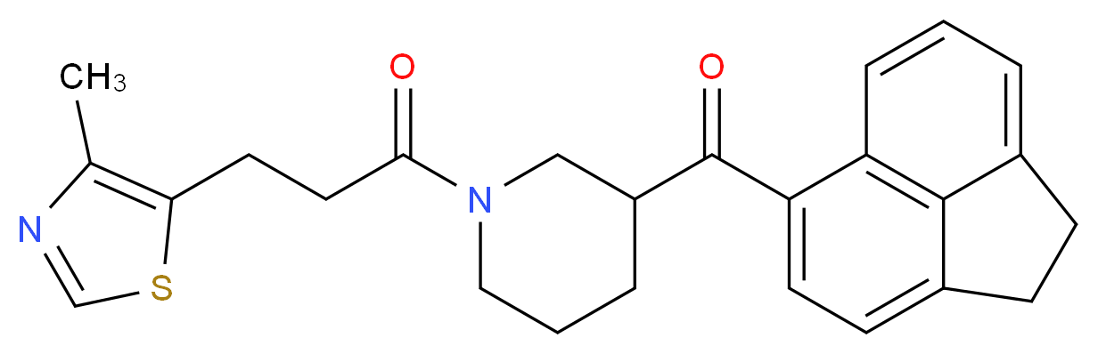 1,2-dihydro-5-acenaphthylenyl{1-[3-(4-methyl-1,3-thiazol-5-yl)propanoyl]-3-piperidinyl}methanone_分子结构_CAS_)