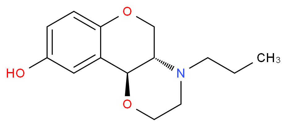 (2S,7S)-6-propyl-3,9-dioxa-6-azatricyclo[8.4.0.0<sup>2</sup>,<sup>7</sup>]tetradeca-1(14),10,12-trien-13-ol_分子结构_CAS_112960-16-4