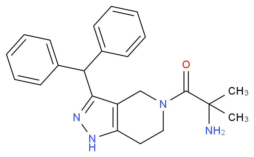 1-[3-(diphenylmethyl)-1,4,6,7-tetrahydro-5H-pyrazolo[4,3-c]pyridin-5-yl]-2-methyl-1-oxopropan-2-amine_分子结构_CAS_)