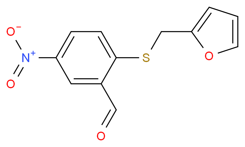 2-[(Fur-2-ylmethyl)thio]-5-nitrobenzaldehyde_分子结构_CAS_)