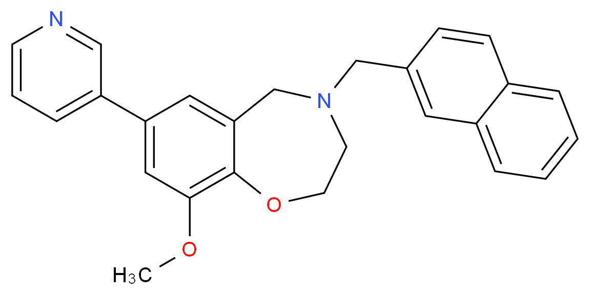 9-methoxy-4-(2-naphthylmethyl)-7-(3-pyridinyl)-2,3,4,5-tetrahydro-1,4-benzoxazepine_分子结构_CAS_)