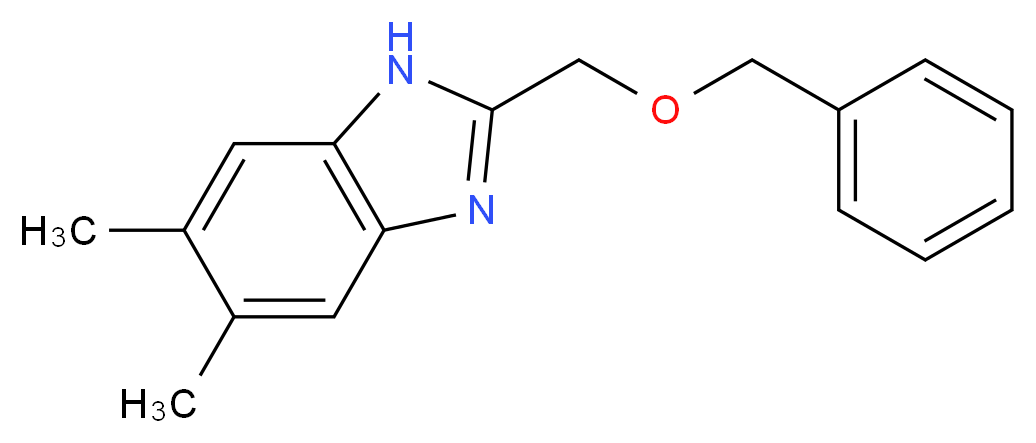 2-[(benzyloxy)methyl]-5,6-dimethyl-1H-benzimidazole_分子结构_CAS_)