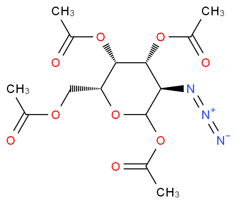 2-叠氮-D-半乳糖四乙酸酯_分子结构_CAS_84278-00-2)