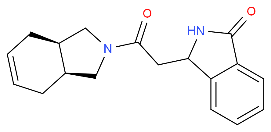 3-{2-[(3aR*,7aS*)-1,3,3a,4,7,7a-hexahydro-2H-isoindol-2-yl]-2-oxoethyl}isoindolin-1-one_分子结构_CAS_)
