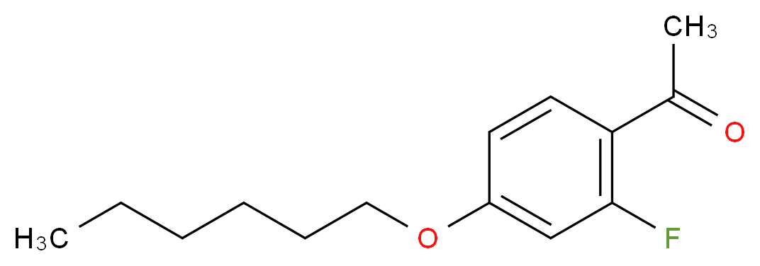 2'-Fluoro-4'-hexyloxyacetophenone_分子结构_CAS_)