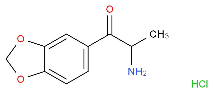 2-amino-1-(2H-1,3-benzodioxol-5-yl)propan-1-one hydrochloride_分子结构_CAS_38061-37-9