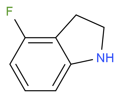 4-fluoro-2,3-dihydro-1H-indole_分子结构_CAS_552866-98-5
