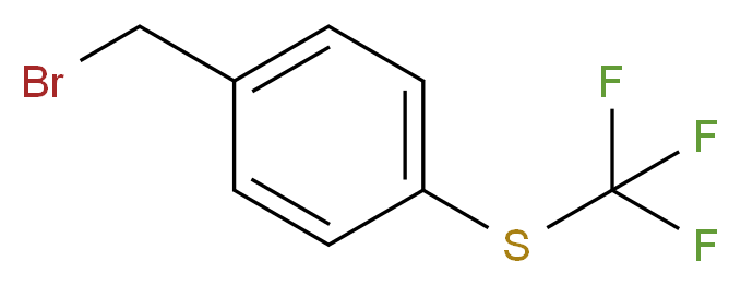 1-(bromomethyl)-4-[(trifluoromethyl)sulfanyl]benzene_分子结构_CAS_21101-63-3