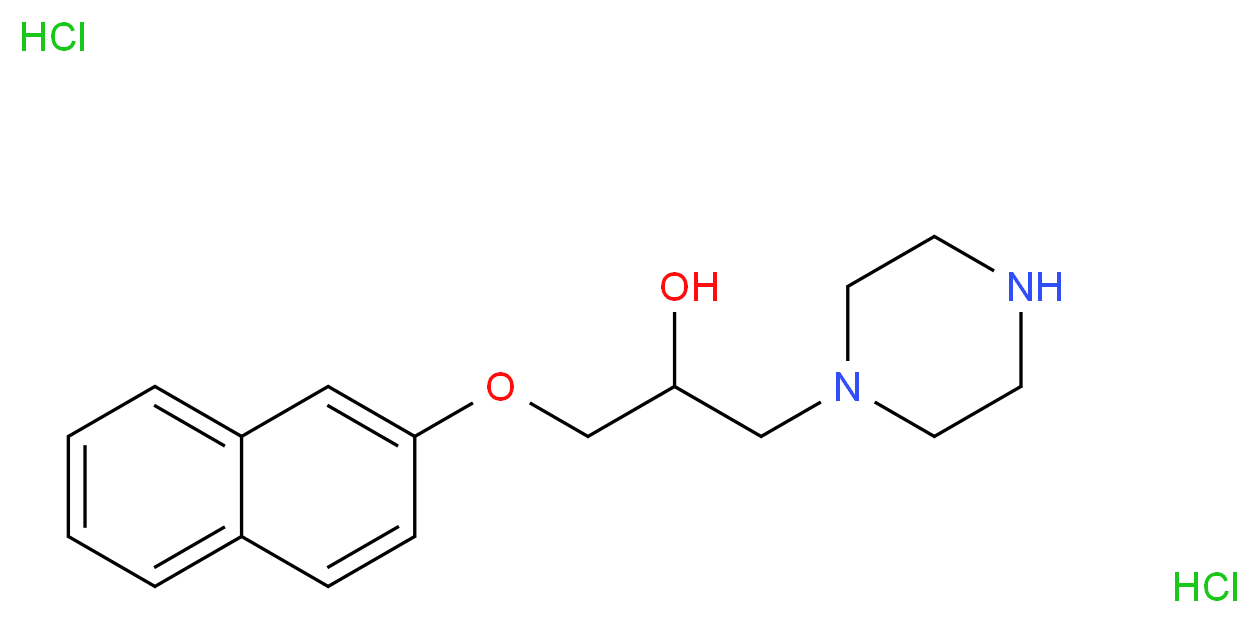 1-(Naphthalen-2-yloxy)-3-piperazin-1-yl-propan-2-ol dihydrochloride_分子结构_CAS_)