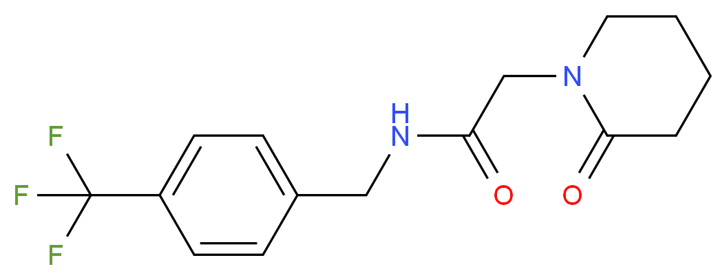 2-(2-oxopiperidin-1-yl)-N-[4-(trifluoromethyl)benzyl]acetamide_分子结构_CAS_)