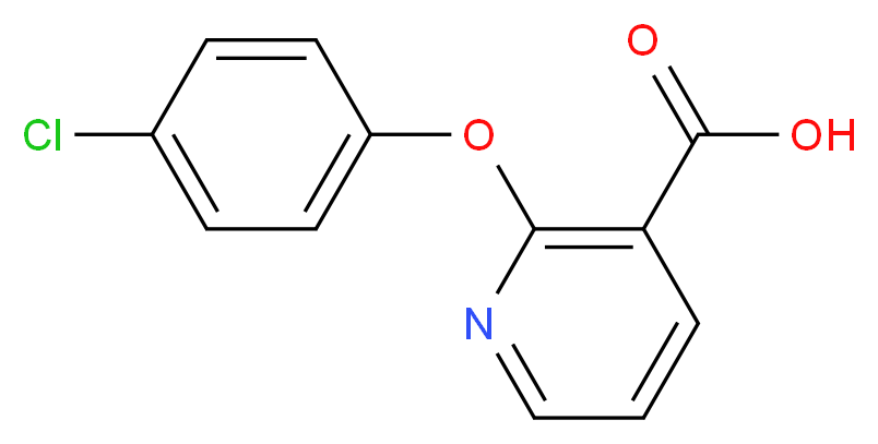 2-(4-chlorophenoxy)pyridine-3-carboxylic acid_分子结构_CAS_51362-37-9