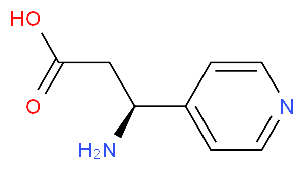 (S)-3-AMINO-3-(PYRIDIN-4-YL)PROPANOIC ACID_分子结构_CAS_444806-04-6)