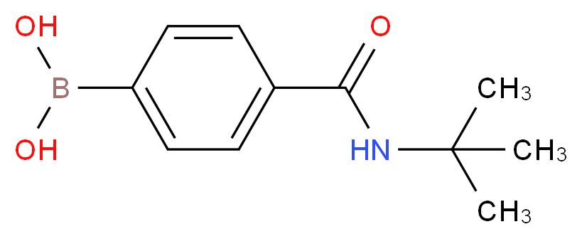 [4-(tert-butylcarbamoyl)phenyl]boronic acid_分子结构_CAS_850568-14-8