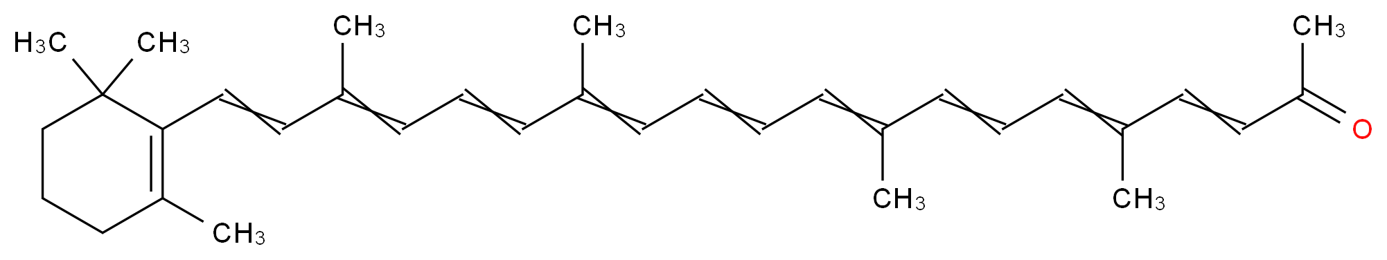 5,9,14,18-tetramethyl-20-(2,6,6-trimethylcyclohex-1-en-1-yl)icosa-3,5,7,9,11,13,15,17,19-nonaen-2-one_分子结构_CAS_3604-90-8