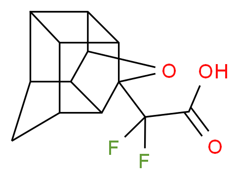 2,2-Difluoro-2-(5-oxahexacyclo-dodec-4-yl)acetic acid_分子结构_CAS_253607-91-9)