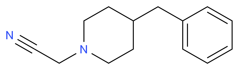 2-(4-Benzylpiperidino)acetonitrile_分子结构_CAS_25842-31-3)