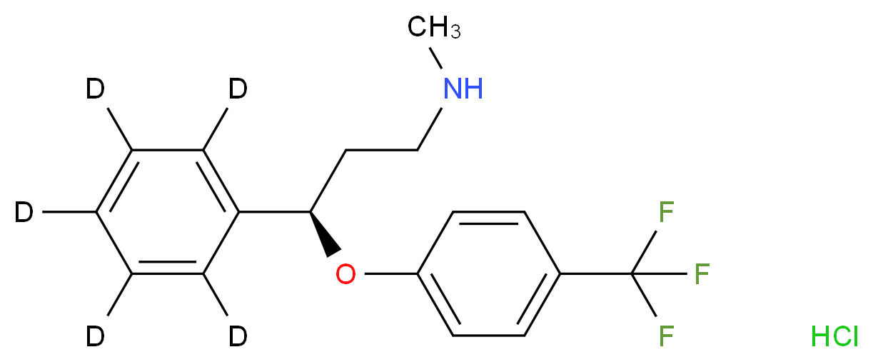 methyl[(3R)-3-(<sup>2</sup>H<sub>5</sub>)phenyl-3-[4-(trifluoromethyl)phenoxy]propyl]amine hydrochloride_分子结构_CAS_1217764-54-9