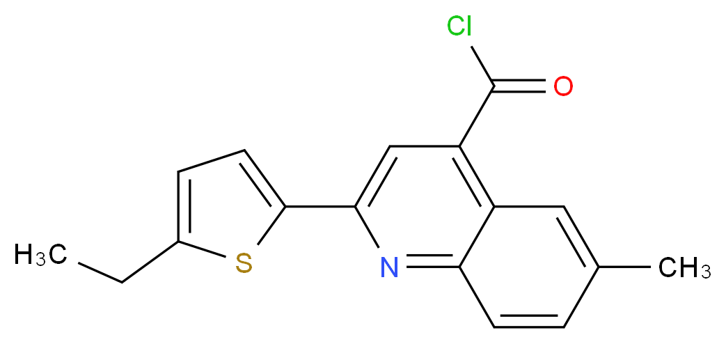 2-(5-Ethyl-2-thienyl)-6-methylquinoline-4-carbonyl chloride_分子结构_CAS_)