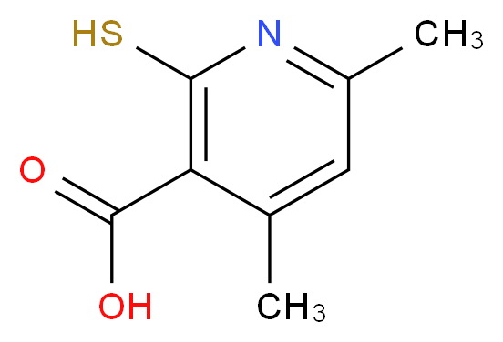 2-mercapto-4,6-dimethylnicotinic acid_分子结构_CAS_54364-30-6)