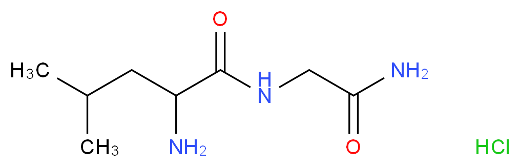 2-amino-N-(carbamoylmethyl)-4-methylpentanamide hydrochloride_分子结构_CAS_38173-66-9