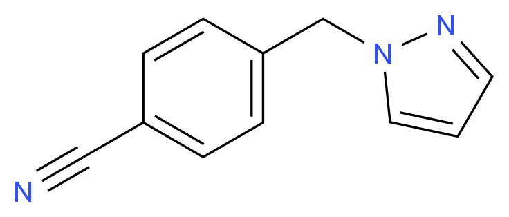 4-(1H-Pyrazol-1-ylmethyl)benzonitrile 97%_分子结构_CAS_179057-34-2)