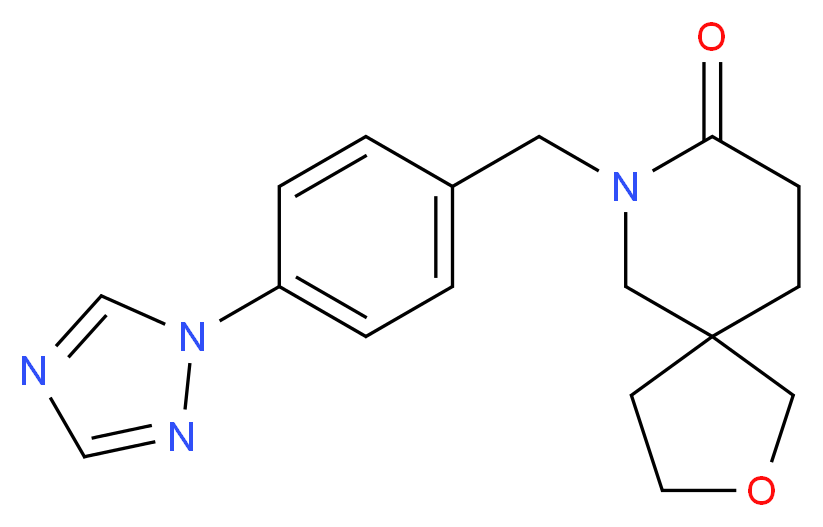 7-[4-(1H-1,2,4-triazol-1-yl)benzyl]-2-oxa-7-azaspiro[4.5]decan-8-one_分子结构_CAS_)