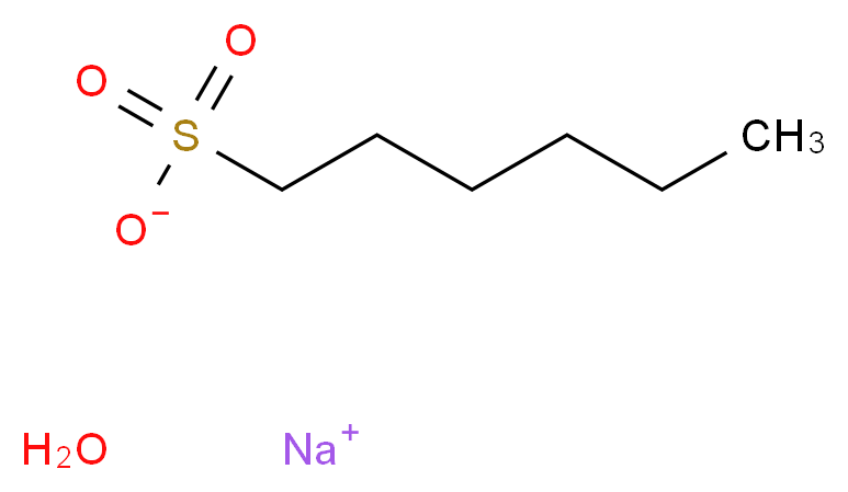 1-己烷磺酸钠 一水合物_分子结构_CAS_207300-91-2)