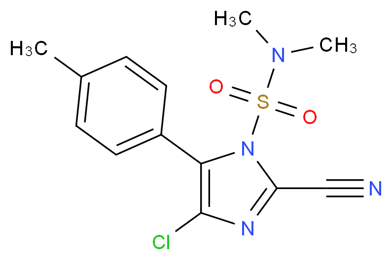 4-chloro-2-cyano-n,n-dimethyl-5-(4-methylphenyl)-1h-imidazole-1-sulfonamide_分子结构_CAS_120116-88-3)