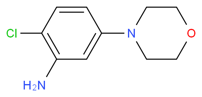 2-chloro-5-(morpholin-4-yl)aniline_分子结构_CAS_915921-20-9