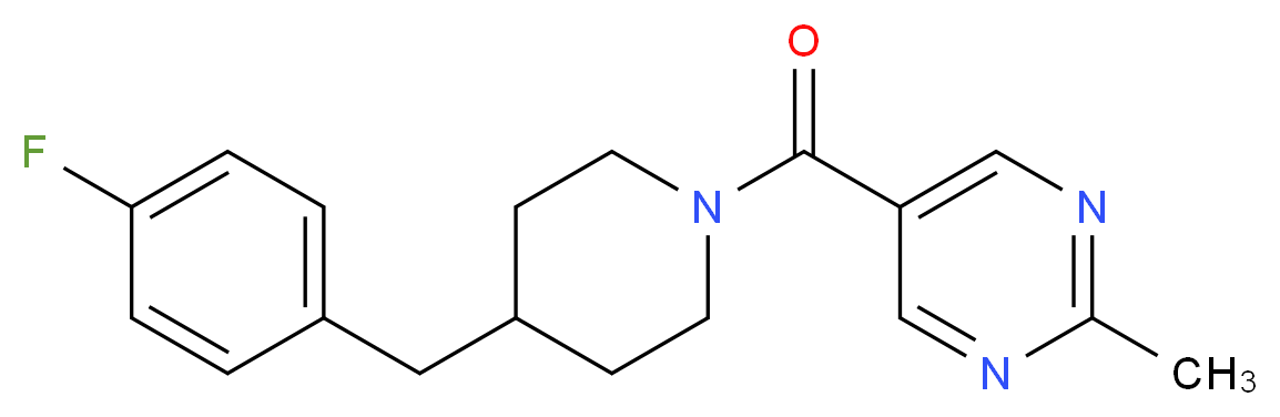 5-{[4-(4-fluorobenzyl)-1-piperidinyl]carbonyl}-2-methylpyrimidine_分子结构_CAS_)