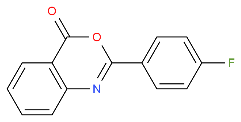 2-(4-fluorophenyl)-4H-3,1-benzoxazin-4-one_分子结构_CAS_18600-51-6