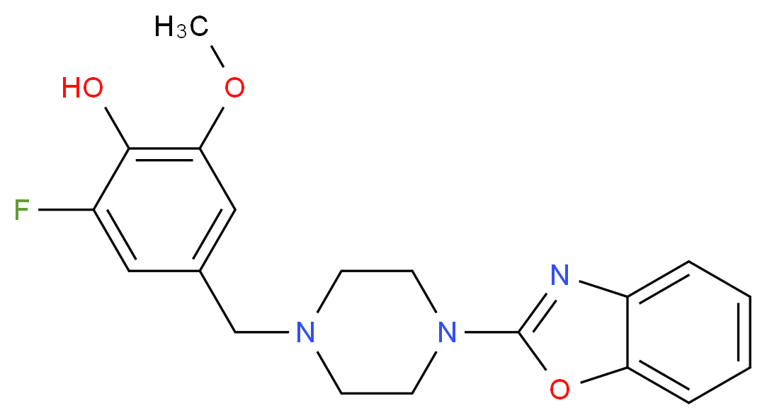 4-{[4-(1,3-benzoxazol-2-yl)piperazin-1-yl]methyl}-2-fluoro-6-methoxyphenol_分子结构_CAS_)