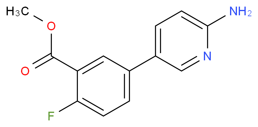 Methyl 5-(6-aminopyridin-3-yl)-2-fluorobenzoate_分子结构_CAS_1314988-17-4)