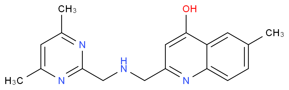 2-({[(4,6-dimethylpyrimidin-2-yl)methyl]amino}methyl)-6-methylquinolin-4-ol_分子结构_CAS_)