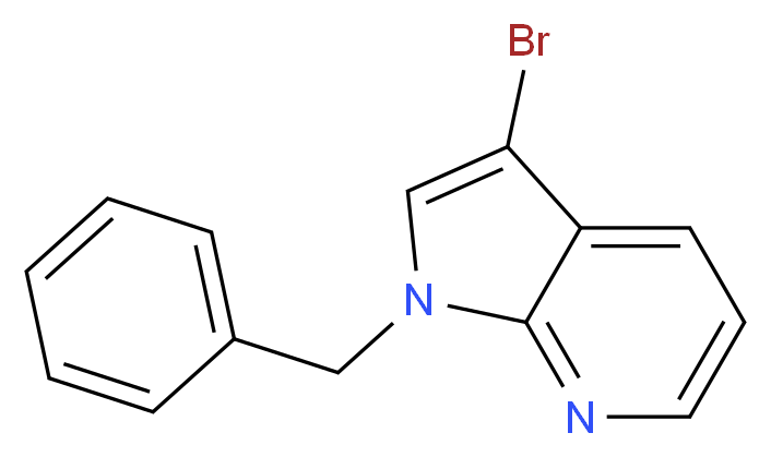 1-benzyl-3-bromo-1H-pyrrolo[2,3-b]pyridine_分子结构_CAS_281192-93-6