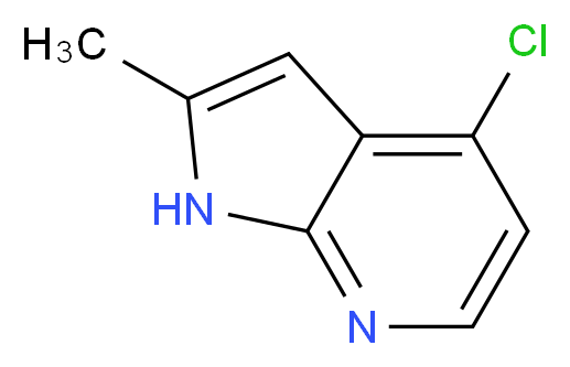 4-chloro-2-methyl-1H-pyrrolo[2,3-b]pyridine_分子结构_CAS_307951-53-7