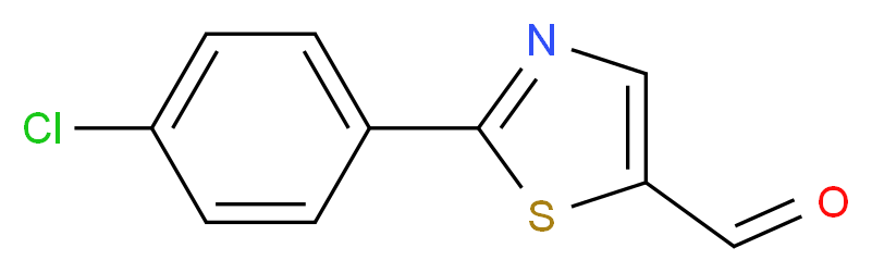 2-(4-Chlorophenyl)thiazole-5-carbaldehyde_分子结构_CAS_721920-84-9)