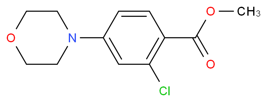 Methyl 2-chloro-4-morpholinobenzenecarboxylate_分子结构_CAS_)