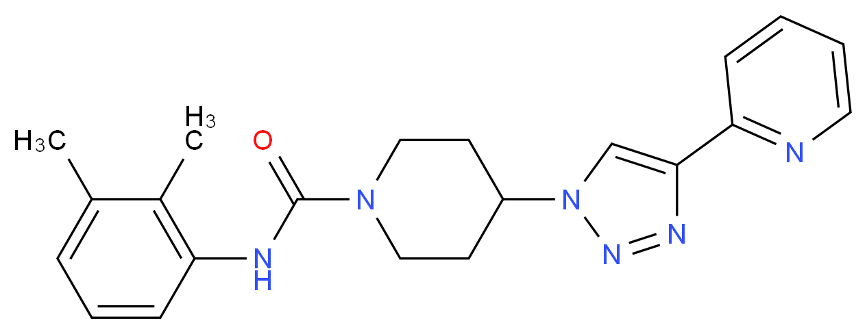 N-(2,3-dimethylphenyl)-4-(4-pyridin-2-yl-1H-1,2,3-triazol-1-yl)piperidine-1-carboxamide_分子结构_CAS_)