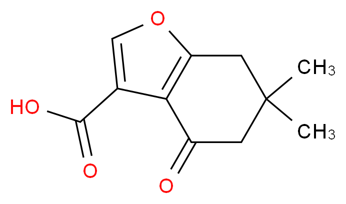 6,6-dimethyl-4-oxo-4,5,6,7-tetrahydro-1-benzofuran-3-carboxylic acid_分子结构_CAS_121625-78-3